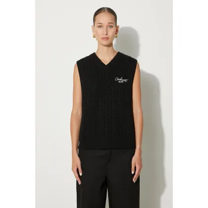 Zdjęcie Carhartt WIP kamizelka wełniana Signature Vest Sweater kolor czarny I033882.K02XX