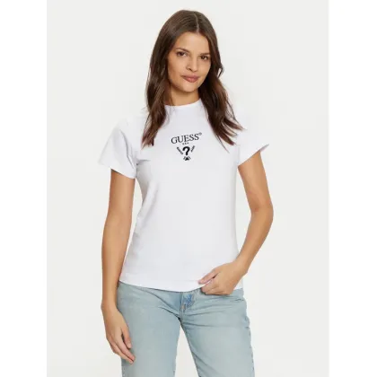 Zdjęcie Guess T-Shirt V4YI21 KCDH1 Biały Slim Fit
