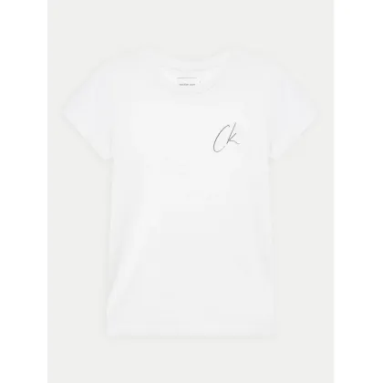 Zdjęcie Calvin Klein Jeans T-Shirt Signage IG0IG02624 Biały Slim Fit