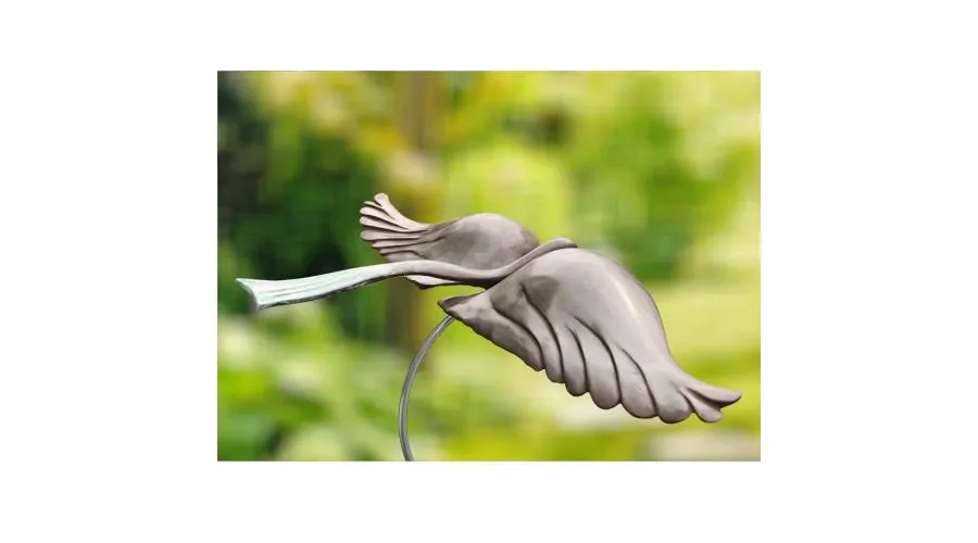 obrazek 4 Wspaniała rzeźba ptaszka z brązu i stali nierdzewnej - do ogrodu