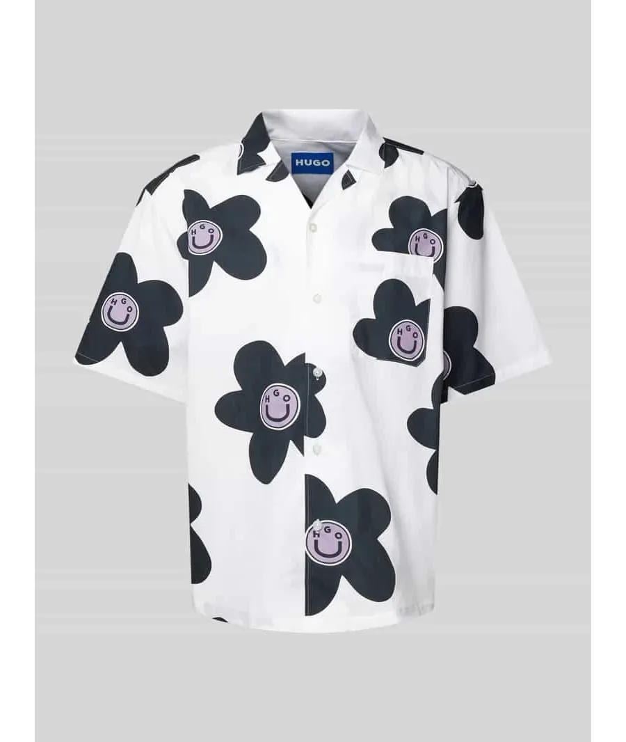 obrazek 1 Koszula casualowa z nadrukiem z motywem na całej powierzchni model ‘Eligino’