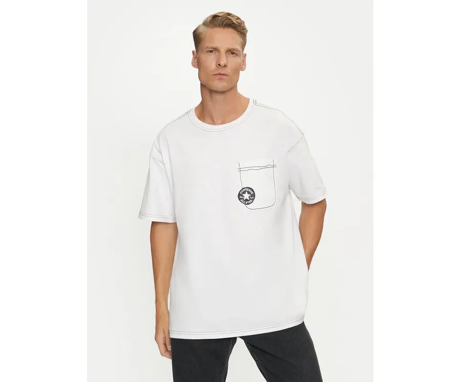 obrazek 1 Converse T-Shirt Sketch 10027256-A04 Biały Standard Fit