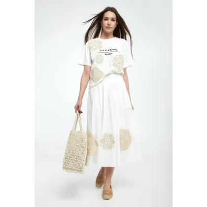 Zdjęcie Spódnica midi z haftem Orme WEEKEND MAX MARA Weekend Max Mara