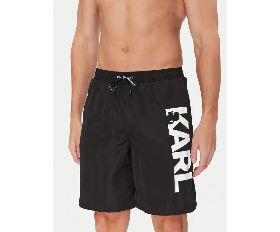 obrazek 1 KARL LAGERFELD Szorty kąpielowe A1M46009 Czarny Regular Fit