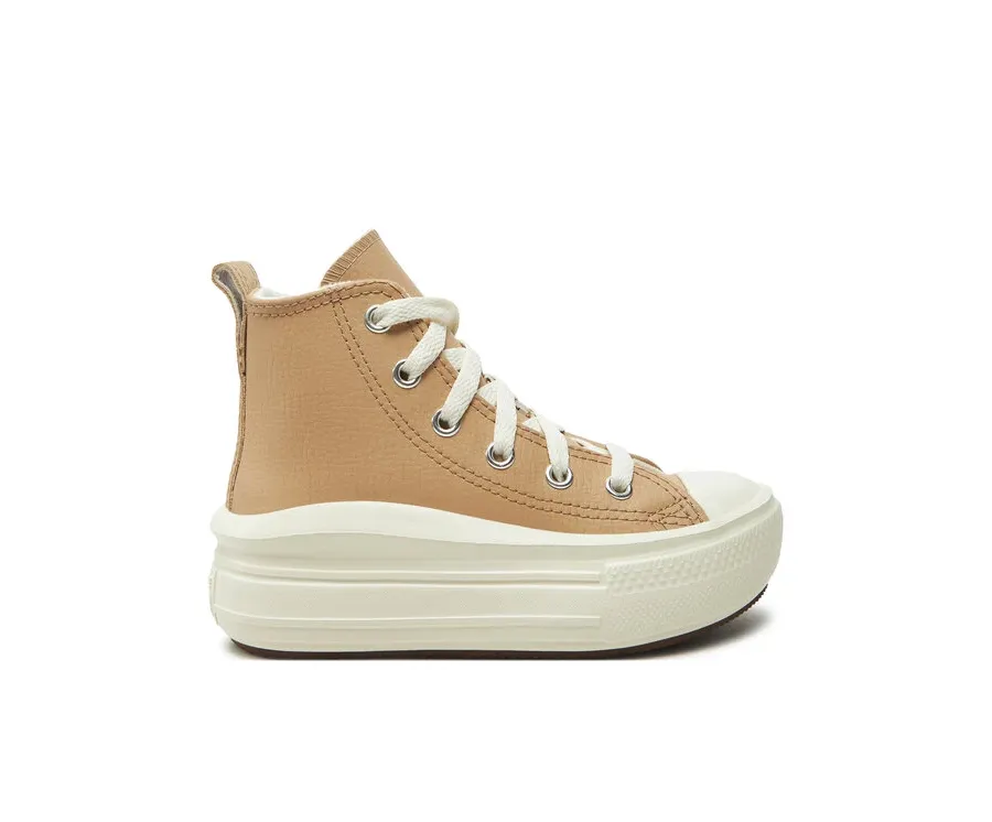 obrazek 1 Converse Trampki Chuck Taylor All Star Move Platform Leather A09262C Beżowy