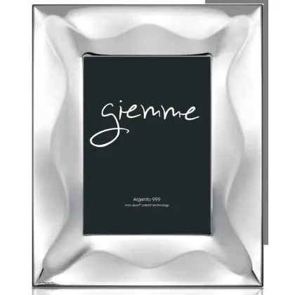 Picture Exclusive silver photo frame 13x18 cm with wavy decorated edge