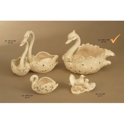 Zdjęcie Ceramiczny łabędź ozdobny