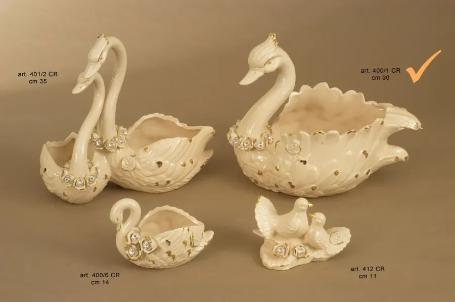 obrazek 1 Ceramiczny łabędź ozdobny