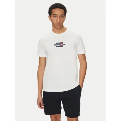 Zdjęcie Tommy Hilfiger T-Shirt Flag Box MW0MW38636 Biały Regular Fit