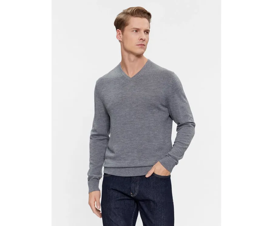 obrazek 1 Calvin Klein Sweter K10K110423 Szary Slim Fit