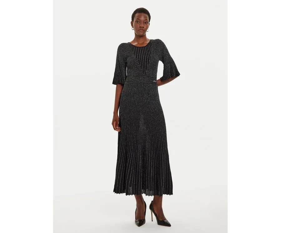 obrazek 1 KARL LAGERFELD Sukienka dzianinowa 246W1316 Czarny Regular Fit