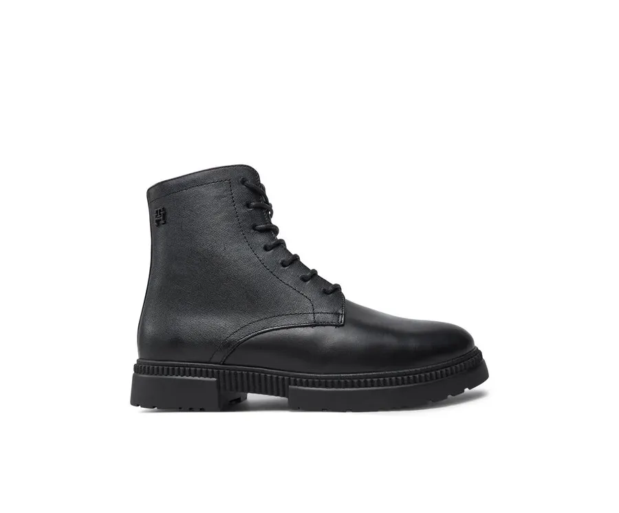 obrazek 1 Tommy Hilfiger Kozaki Comfort Tl Texture Lth Boot FM0FM05182 Czarny