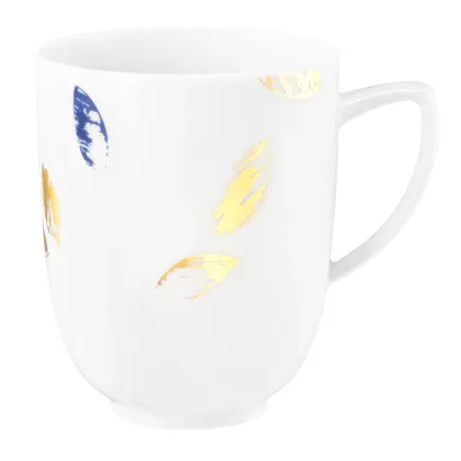 Picture Prestigious white porcelain mug decorated with a modern pattern - Tettau