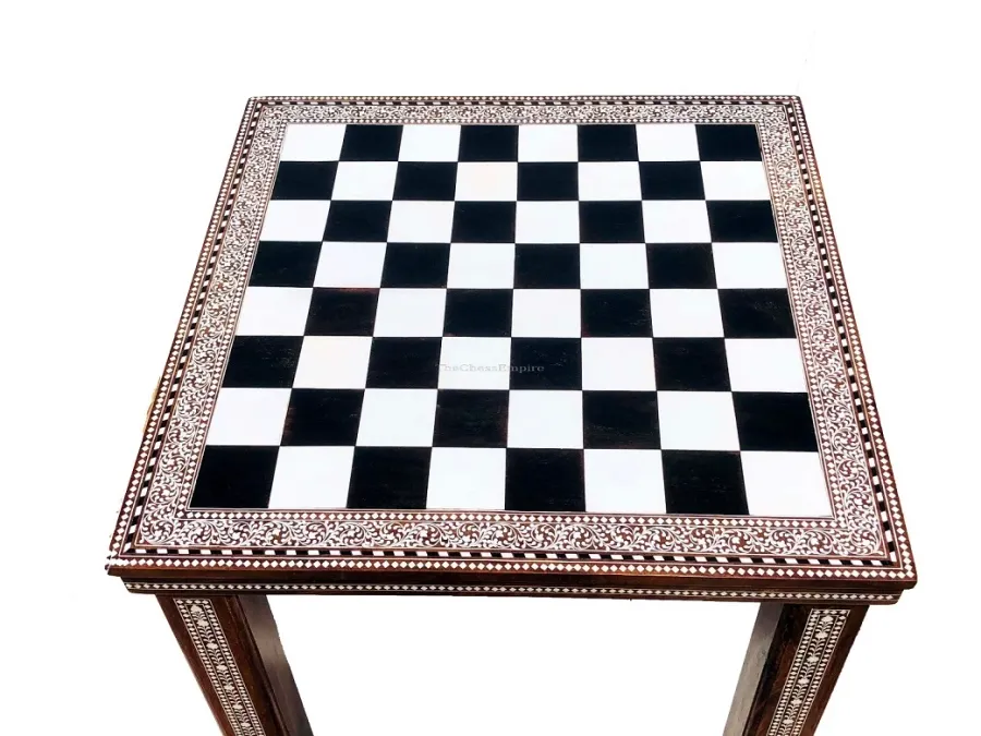 obrazek 3 Luksusowy drewniany stół szachowy „The Maharaja Series” - The Chess Empire