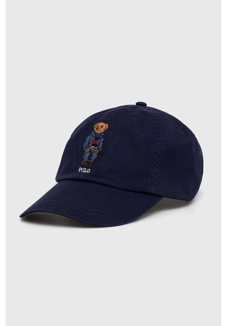 obrazek 1 Polo Ralph Lauren czapka z daszkiem bawełniana kolor granatowy z aplikacją 211949925