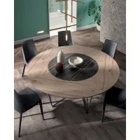 Picture Luxurious, multifunctional, round table for the living room and dining room - Ozzio