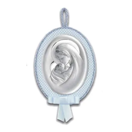 Picture A beautiful music box with a depiction of Madonna and Child in pink