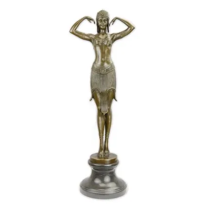 Zdjęcie Luksusowa rzeźba pięknej tancerki z brązu