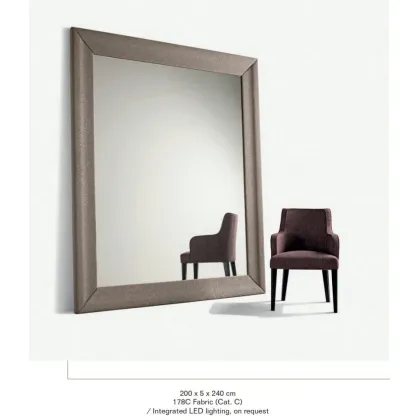 Picture An impressive Psiche mirror set in a solid wood frame