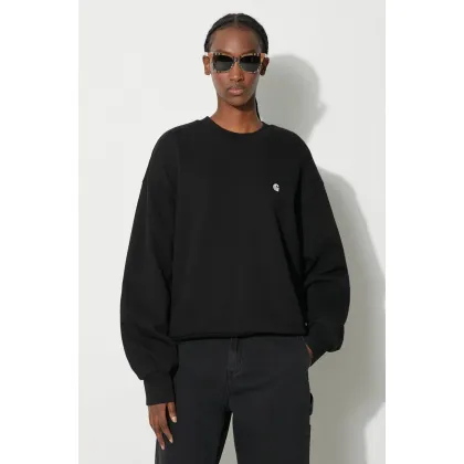Zdjęcie Carhartt WIP bluza bawełniana Casey Sweatshirt damska kolor czarny z aplikacją I032643.0M4XX