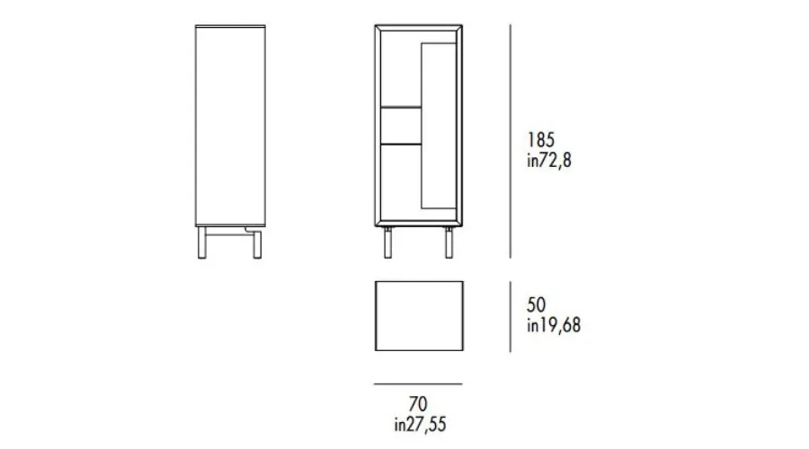 obrazek 2 Włoska drewniana witryna Quadro