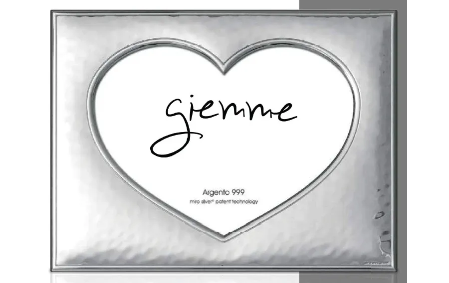 picture 1 Luxurious silver photo frame 6x9 cm in the shape of a heart