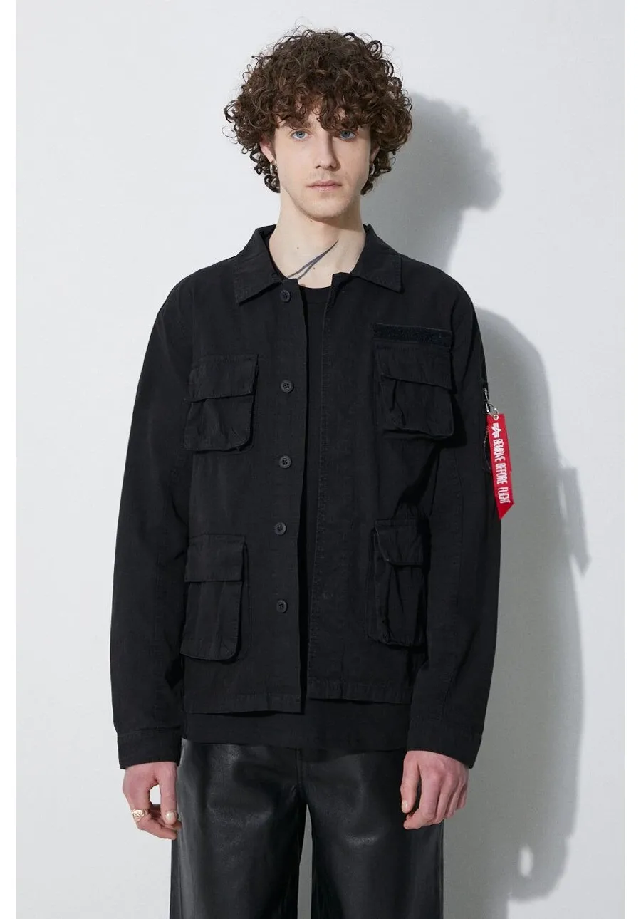 obrazek 1 Alpha Industries kurtka Ripstop Cargo męska kolor czarny przejściowa 136123