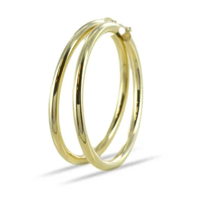 Zdjęcie Duże kolczyki koła z żółtego złota