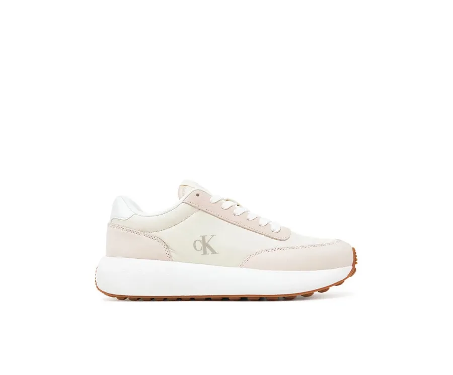 obrazek 1 Calvin Klein Jeans Sneakersy Athleisure Runner Laceup Mix Wn YW0YW01774 Biały