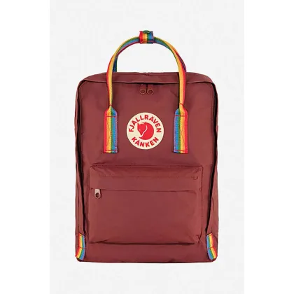 Zdjęcie Fjallraven plecak Kanken Rainbow kolor czerwony duży z aplikacją F23620.326.907-326