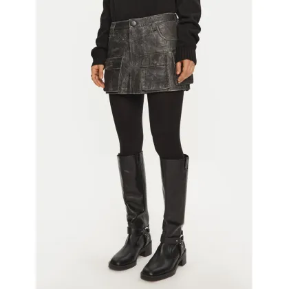 Zdjęcie One Teaspoon Spódnica skórzana 26597 Szary Regular Fit