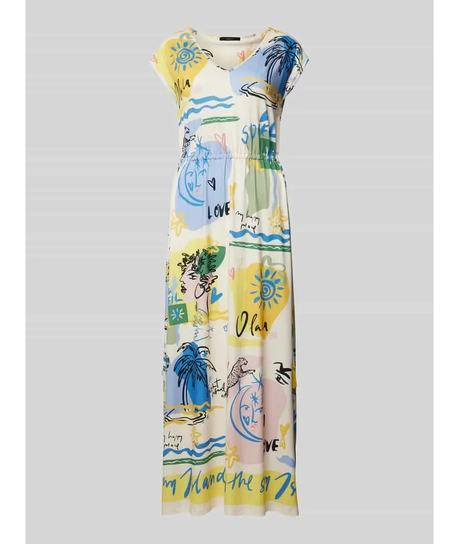 obrazek 1 Długa sukienka ze wzorem na całej powierzchni