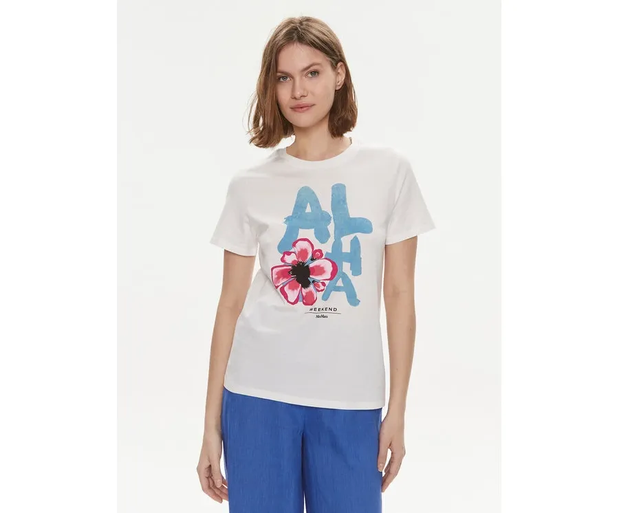 obrazek 1 Weekend Max Mara T-Shirt Yen 2415971052 Biały Regular Fit