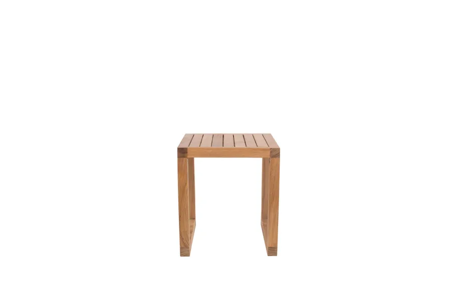 obrazek 5 Elegancki kwadratowy stolik Boxer wykonany z naturalnego drewna tekowego