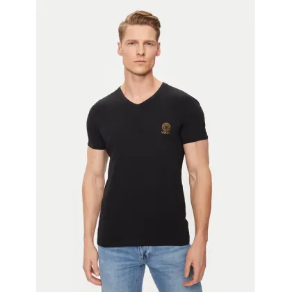 Zdjęcie Versace T-Shirt AUU01004 Czarny Regular Fit