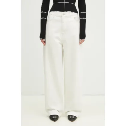 Zdjęcie Carhartt WIP jeansy Carhartt WIP W' Brandon Pant I031918 WHITE damskie medium waist I031918-WHITE
