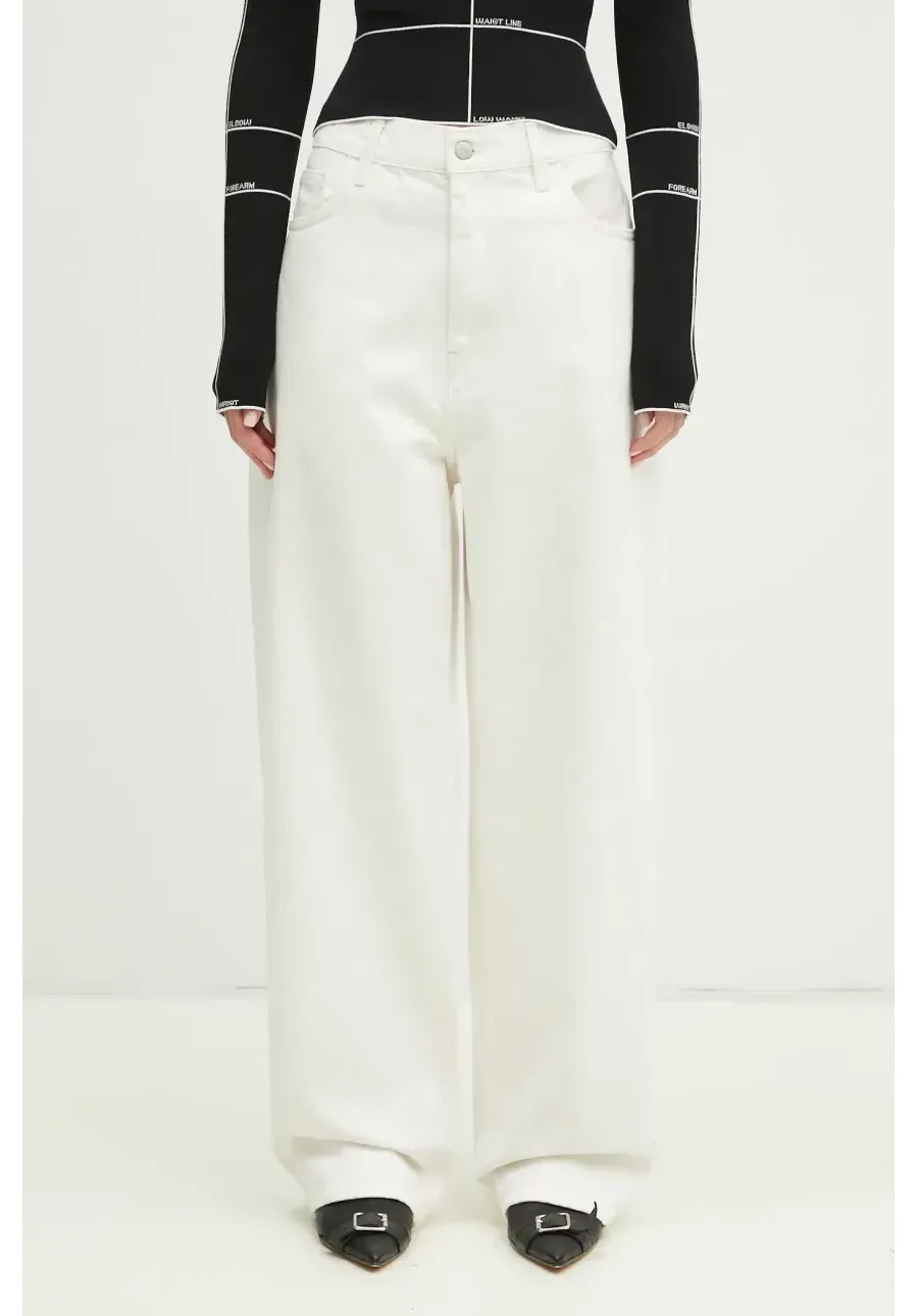 obrazek 1 Carhartt WIP jeansy Carhartt WIP W' Brandon Pant I031918 WHITE damskie medium waist I031918-WHITE
