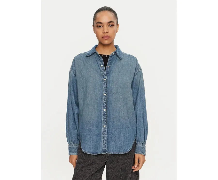 obrazek 1 Wrangler Koszula jeansowa Cool Girl 112356474 Niebieski Regular Fit