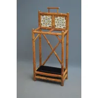 Picture Attractive antique late Victorian style bamboo umbrella stand
