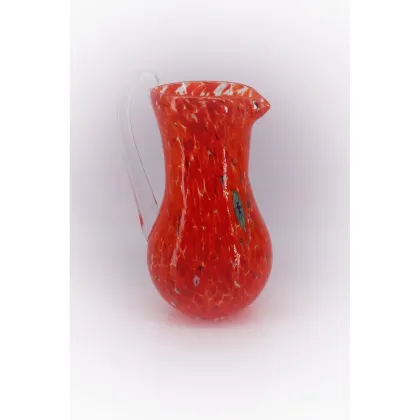 Picture Red jug made of blown Murano glass