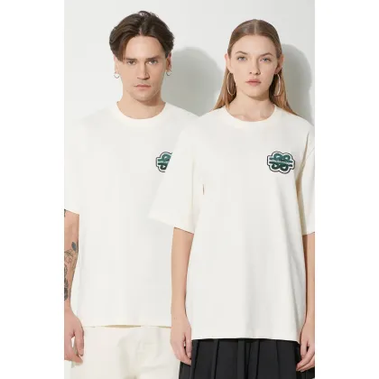 Zdjęcie Filling Pieces t-shirt bawełniany T-shirt Gowtu kolor beżowy z aplikacją 74433929936