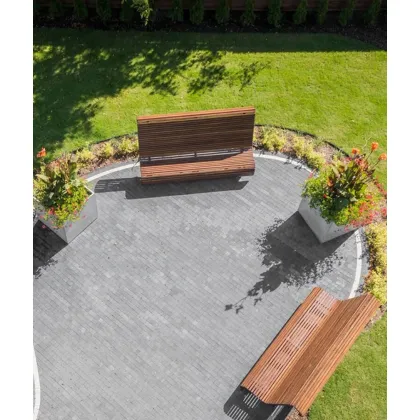 Zdjęcie 92x92x92 cm CT - Donica betonowa w kształcie kwadratu (szara)