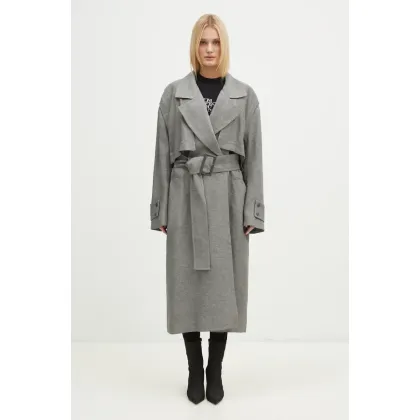 Zdjęcie JW Anderson trencz Longline Trench Coat damski kolor szary przejściowy oversize CO0310.PG1640.929