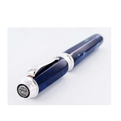 Zdjęcie Blue Celluloid Pióro Kulkowe Emblema Montegrappa