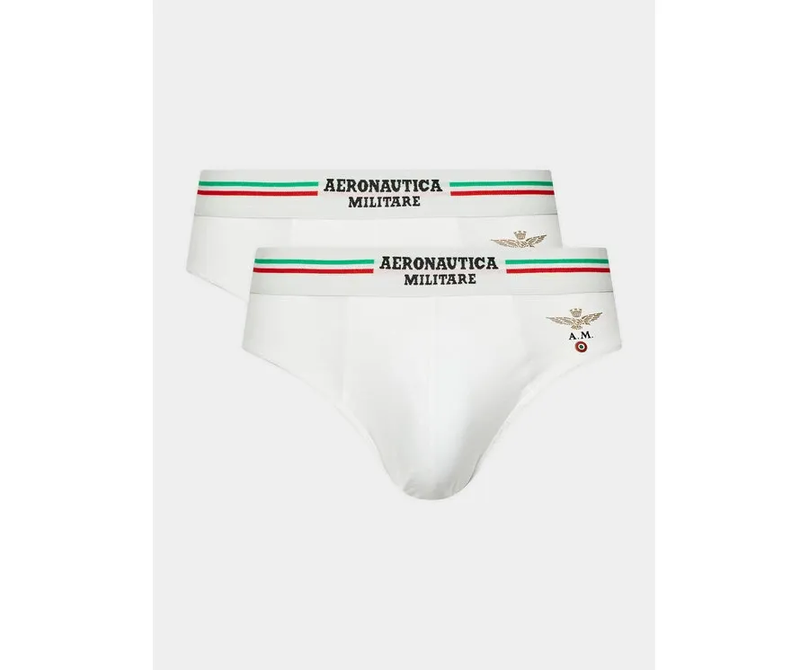obrazek 1 Aeronautica Militare Komplet 2 par slipów AM1USL001 Biały