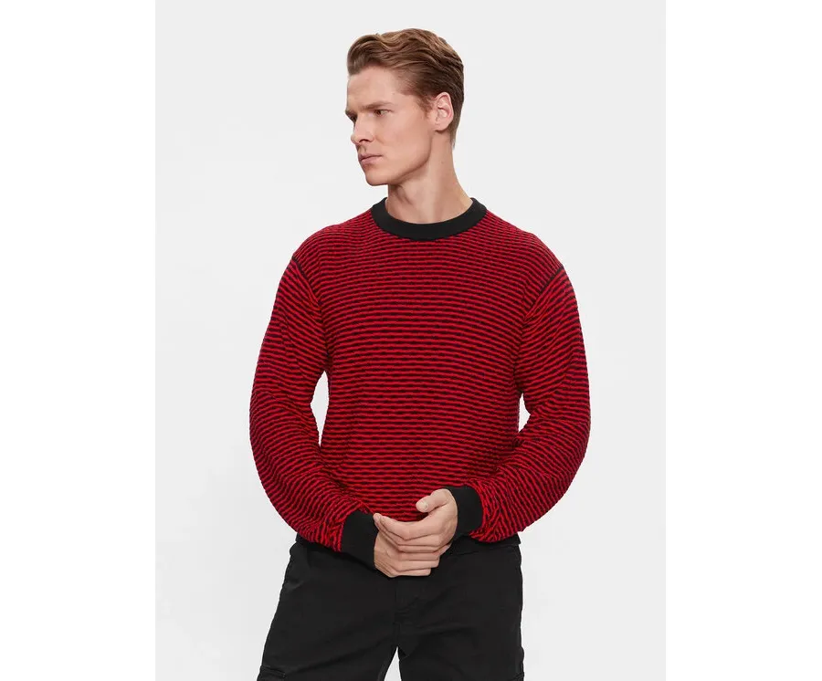 obrazek 1 Hugo Sweter Sonderson 50500007 Czerwony Regular Fit HUGO