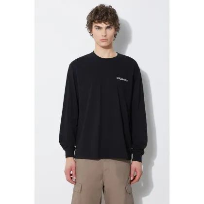 Zdjęcie NEIGHBORHOOD longsleeve bawełniany kolor czarny gładki 241PCNH.LT03