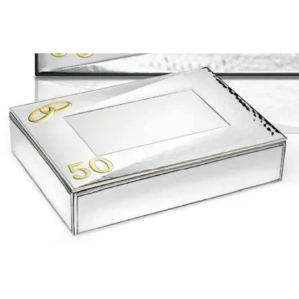 Zdjęcie Ekskluzywne srebrne pudełko 10х15х4 cm na 50 rocznicę ślubu
