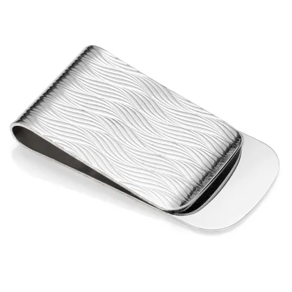 Zdjęcie Duży klips na pieniądze „Żakard” ze srebra – Pampaloni