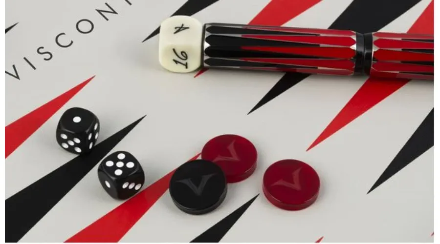 obrazek 7 Designerskie pióro wieczne Backgammon ze srebra próby 925